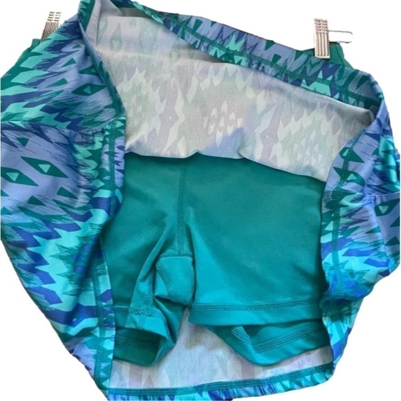 HEAD two piece tennis outfit skort set size sm blue green lavender like new - Picture 5 of 13